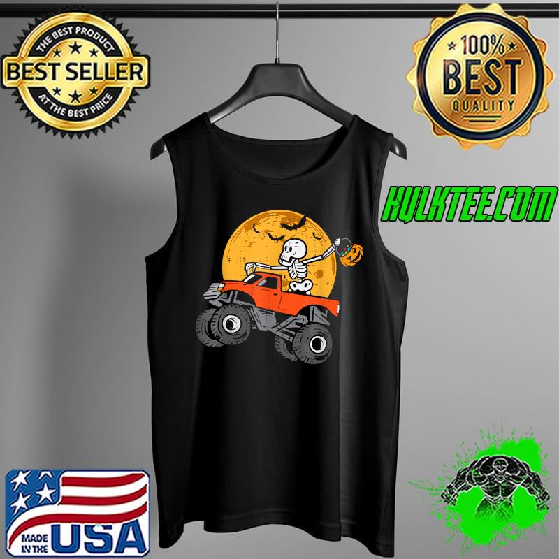 Skeleton Monster Truck Moon Candy Toddler Boys Halloween Kid T-Shirt Tank Top Skeleton Monster Truck Moon Candy Toddler Boys Halloween Kid T-Shirt Tank Top