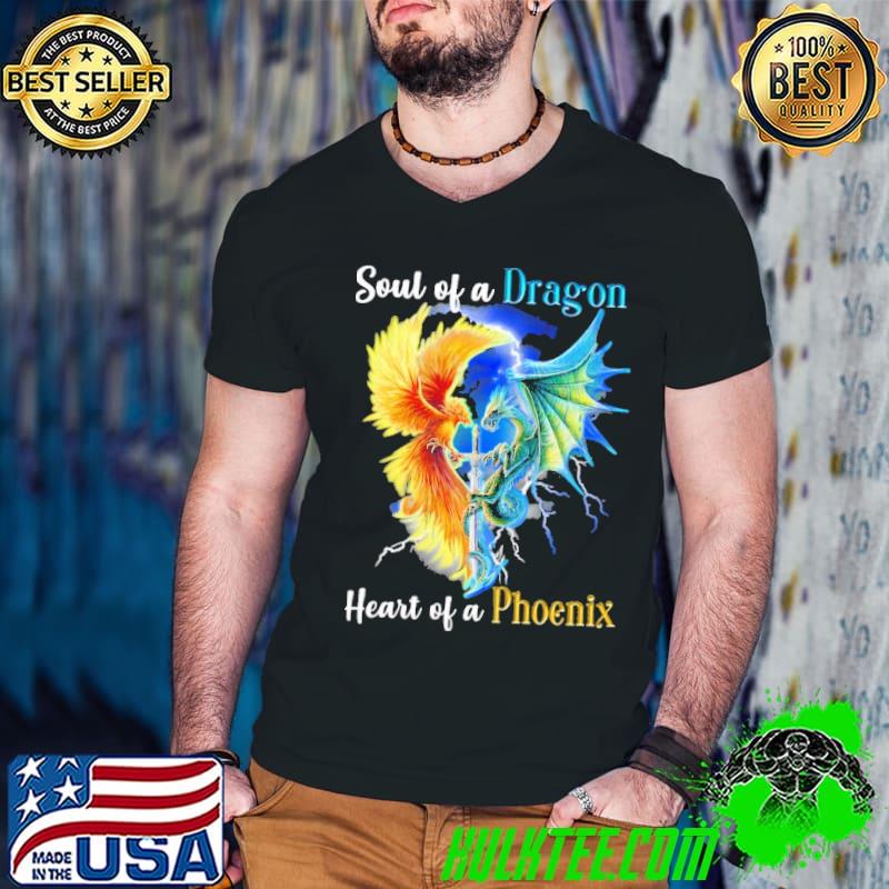 Soul Of A Dragon Heart Of A Phoenix Shirt Guys V Neck Soul Of A Dragon Heart Of A Phoenix Shirt Guys V Neck