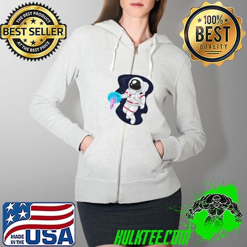 Space Jelly Fish Astronaut Science Galaxy T-Shirt Full Zip Hooded Space Jelly Fish Astronaut Science Galaxy T-Shirt Full Zip Hooded