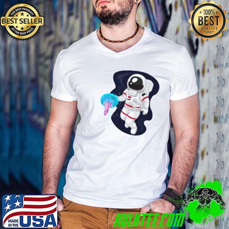 Space Jelly Fish Astronaut Science Galaxy T-Shirt