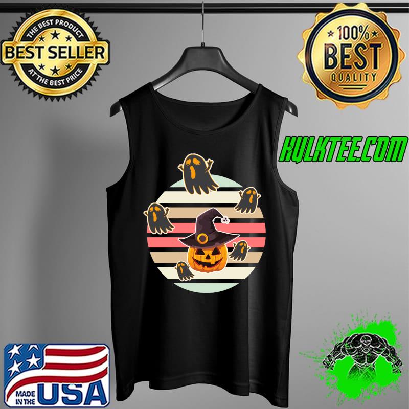 Spooky Pumpkin With Scary Ghosts Essential T-Shirt Tank Top Spooky Pumpkin With Scary Ghosts Essential T-Shirt Tank Top