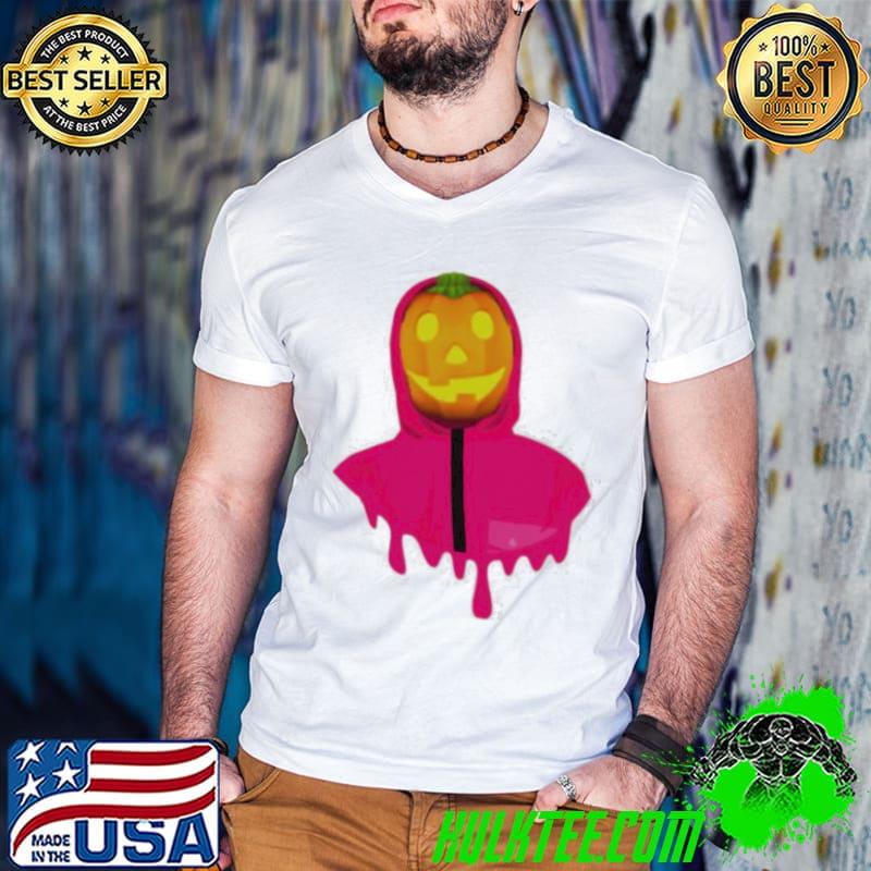 Squid Game Halloween Pumpkin pink shirt