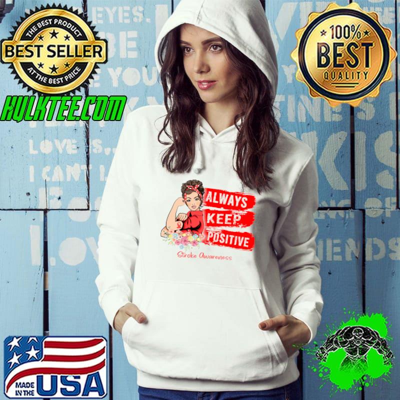 Stroke Awareness Strong Girl Always Keep Positive Classic T-Shirt