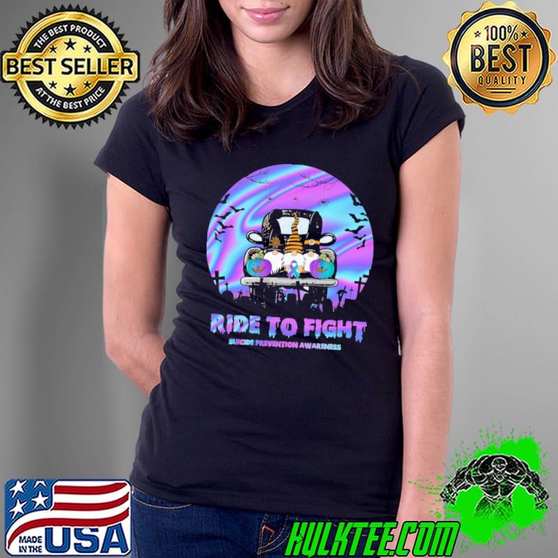 Suicide Prevention Awareness Ride To Fight Gnome Shirt Ladies Tee Suicide Prevention Awareness Ride To Fight Gnome Shirt Ladies Tee