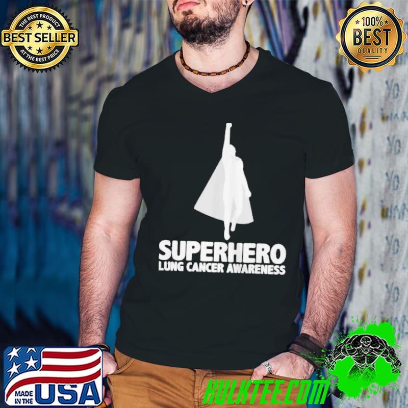 Superhero Lung Cancer Awareness T-shirt Superhero Lung Cancer Awareness T-shirt