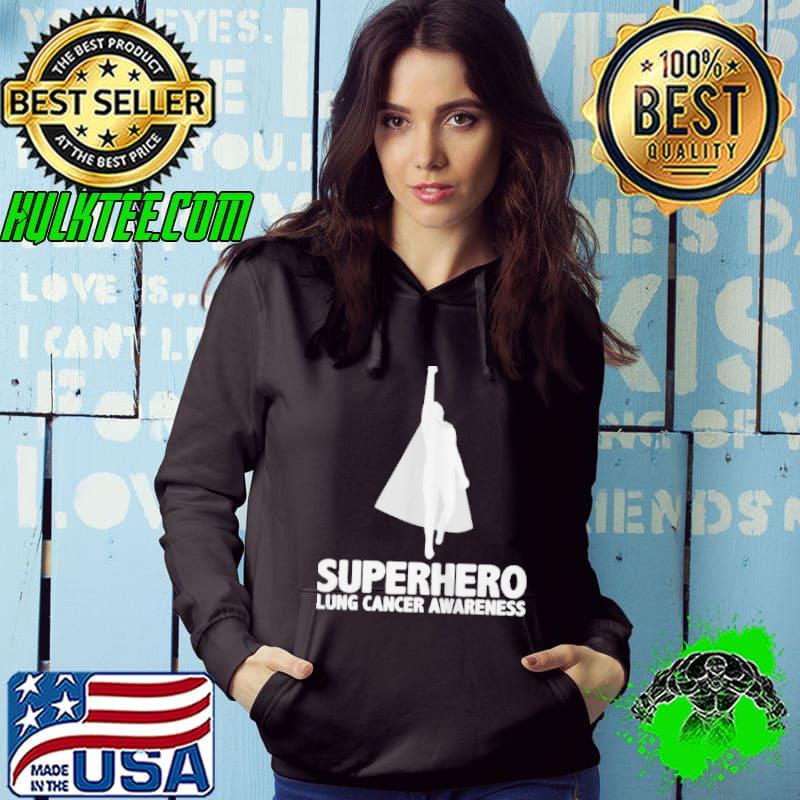 Superhero Lung Cancer Awareness T-s Hoodie Superhero Lung Cancer Awareness T-s Hoodie