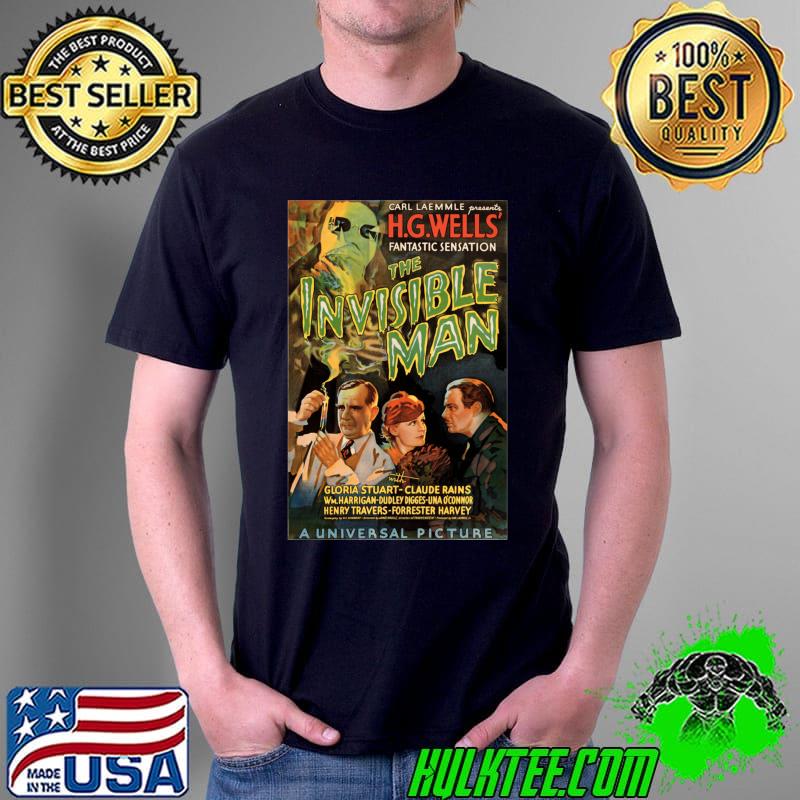 The Invisible Man movie poster Classic Essential T-Shirt Unisex The Invisible Man movie poster Classic Essential T-Shirt Unisex