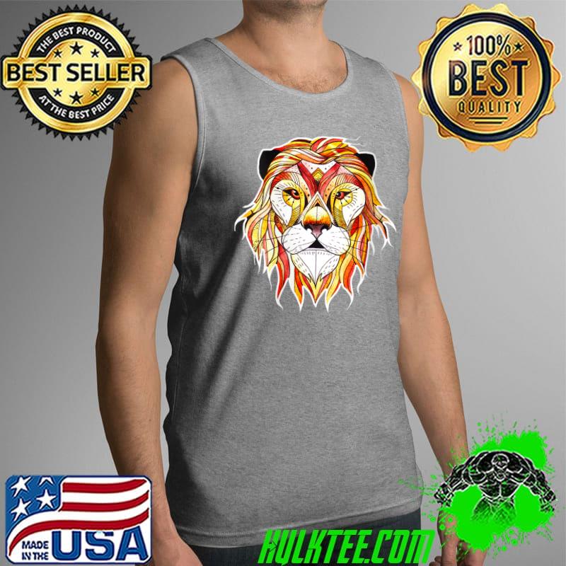 The Lion Handdrawn Master of all animals T-Shirt Tank Top The Lion Handdrawn Master of all animals T-Shirt Tank Top