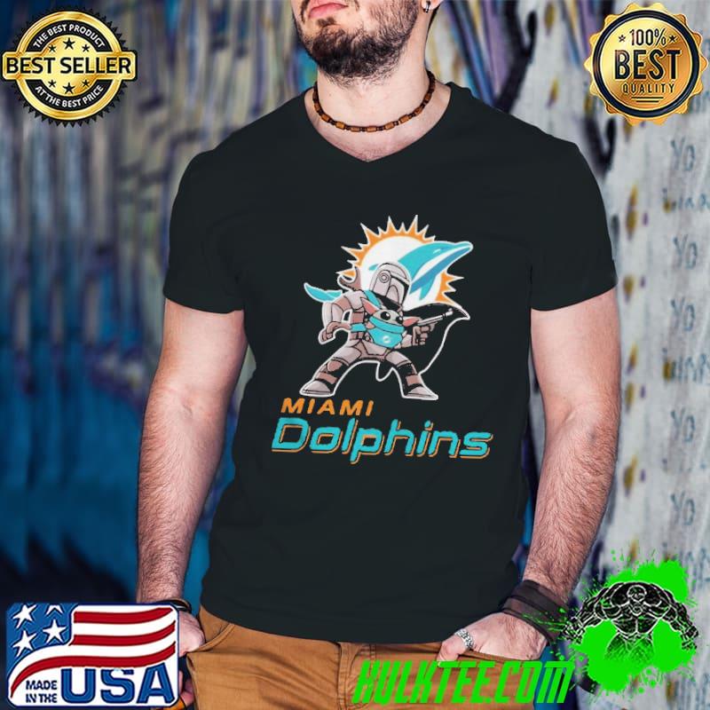 The Mandalorian And Baby Yoda Miami Dolphins Shirt