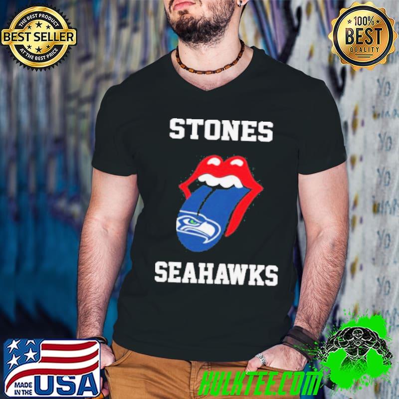 The-Rolling-Stones-Seattle-Seahawks-s Guys V Neck The-Rolling-Stones-Seattle-Seahawks-s Guys V Neck