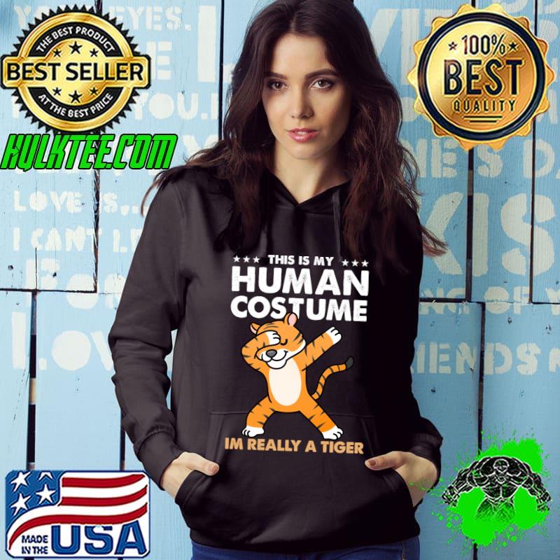 This Is My Human Costume Im Really A Tiger Halloween T-Shirt