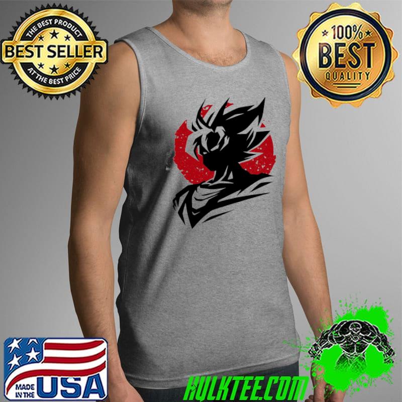 Top songoku And The Red Sun Japanese Art Shirt Tank Top Top songoku And The Red Sun Japanese Art Shirt Tank Top