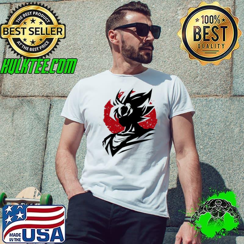 Top songoku And The Red Sun Japanese Art Shirt Unisex Top songoku And The Red Sun Japanese Art Shirt Unisex