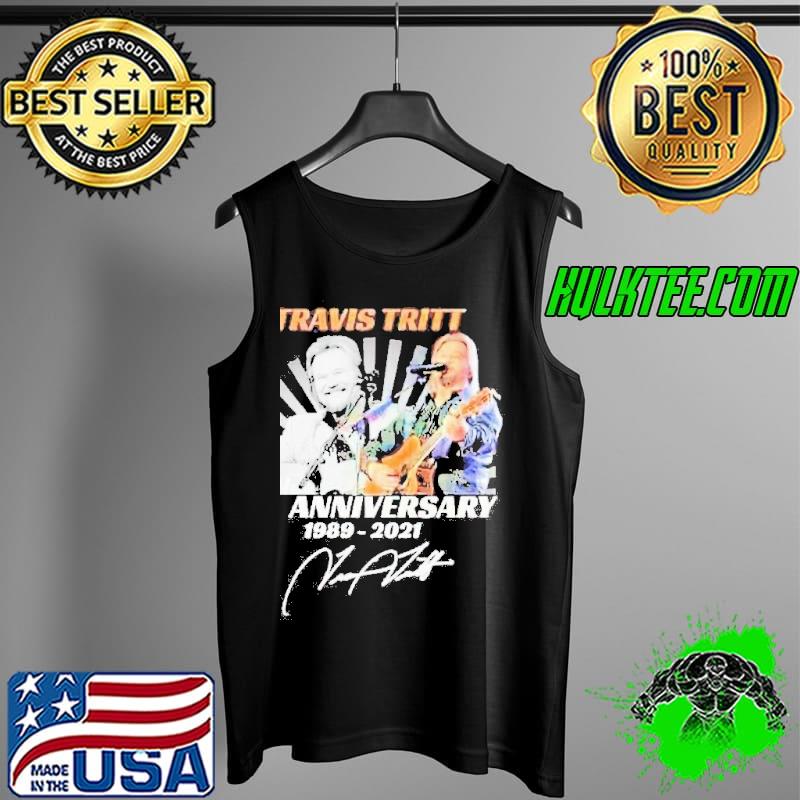 Travis Tritt 32 anniversary 1989 2021 signature s Tank Top Travis Tritt 32 anniversary 1989 2021 signature s Tank Top