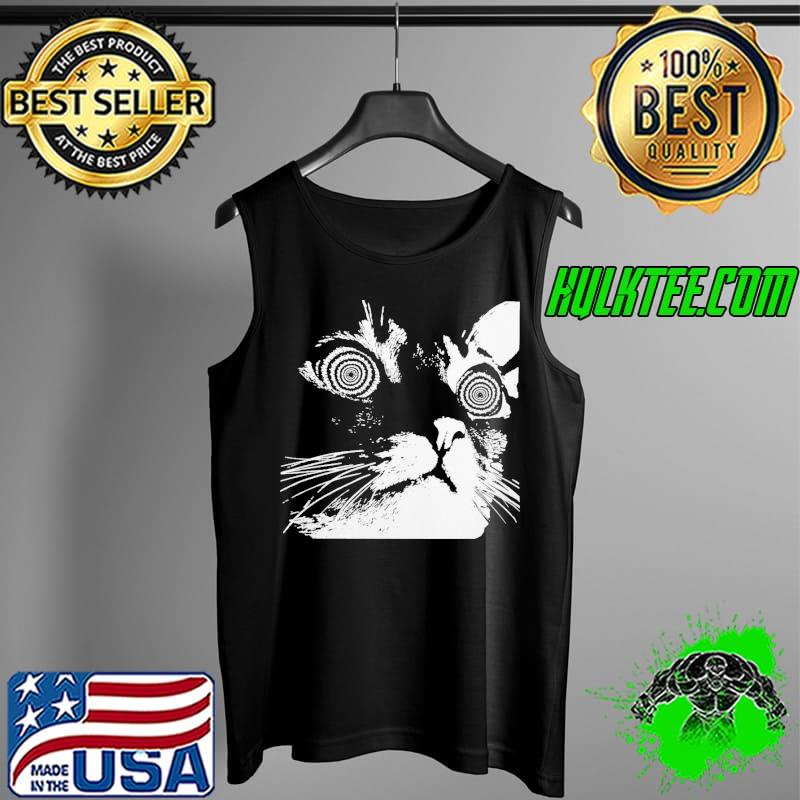 Trippy black hippie eyes cat s Tank Top Trippy black hippie eyes cat s Tank Top