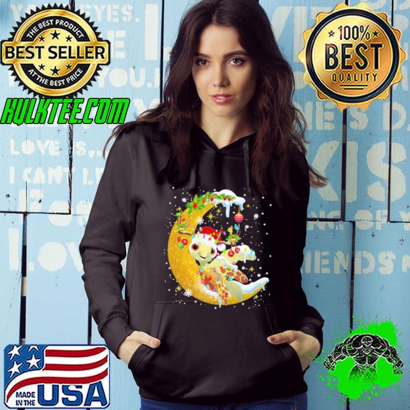 Turtle Sitting On The Moon Watching Christmas Eve Shirt