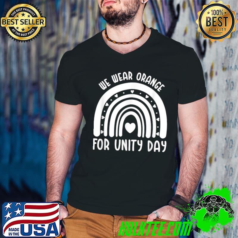 Unity Day Orange We wear orange for unity day Rainbow T-Shirt Guys V Neck Unity Day Orange We wear orange for unity day Rainbow T-Shirt Guys V Neck