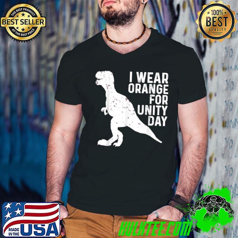 Unity Day Shirt Orange Kids Unity Day DINOSAUR Toddler Boys T-Shirt Guys V Neck Unity Day Shirt Orange Kids Unity Day DINOSAUR Toddler Boys T-Shirt Guys V Neck