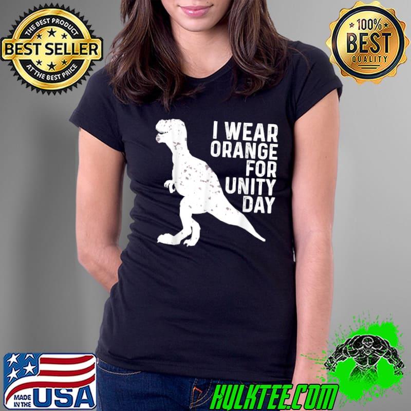 Unity Day Shirt Orange Kids Unity Day DINOSAUR Toddler Boys T-Shirt Ladies Tee Unity Day Shirt Orange Kids Unity Day DINOSAUR Toddler Boys T-Shirt Ladies Tee