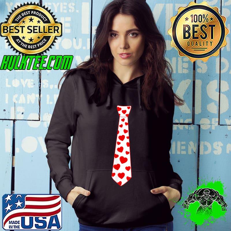 Valentines Day Love Hearts Tie Cute Boys Girls Kids Teens T-Shirt