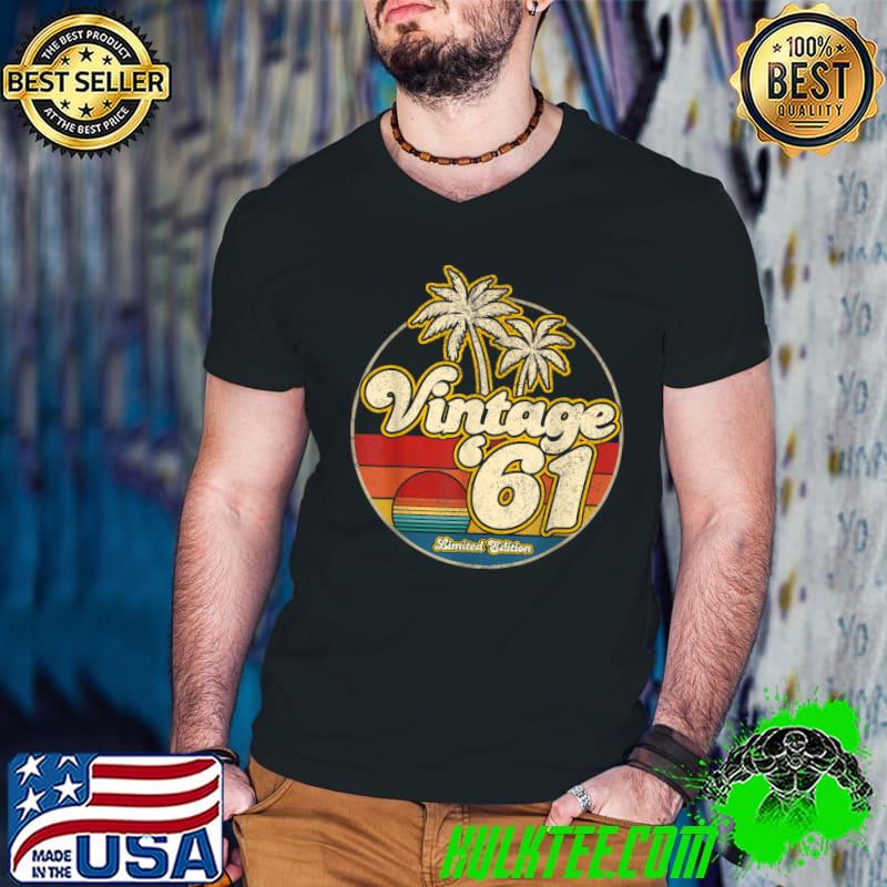 Vintage 1961 Limited Edition 61th Birthday 61 Years Old T-Shirt Guys V Neck Vintage 1961 Limited Edition 61th Birthday 61 Years Old T-Shirt Guys V Neck