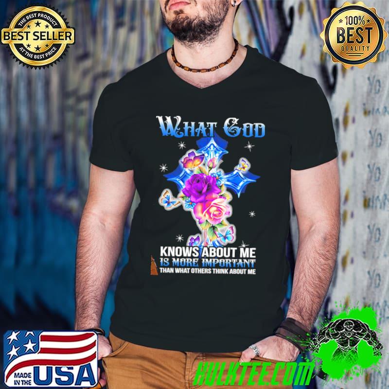 What god knows about me is more important than what others think about me cross flowers s Guys V Neck What god knows about me is more important than what others think about me cross flowers s Guys V Neck