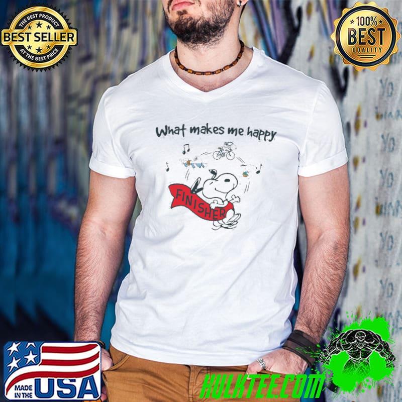 What Makes Me Happy Finisher Snoopy Shirt Guys V Neck What Makes Me Happy Finisher Snoopy Shirt Guys V Neck