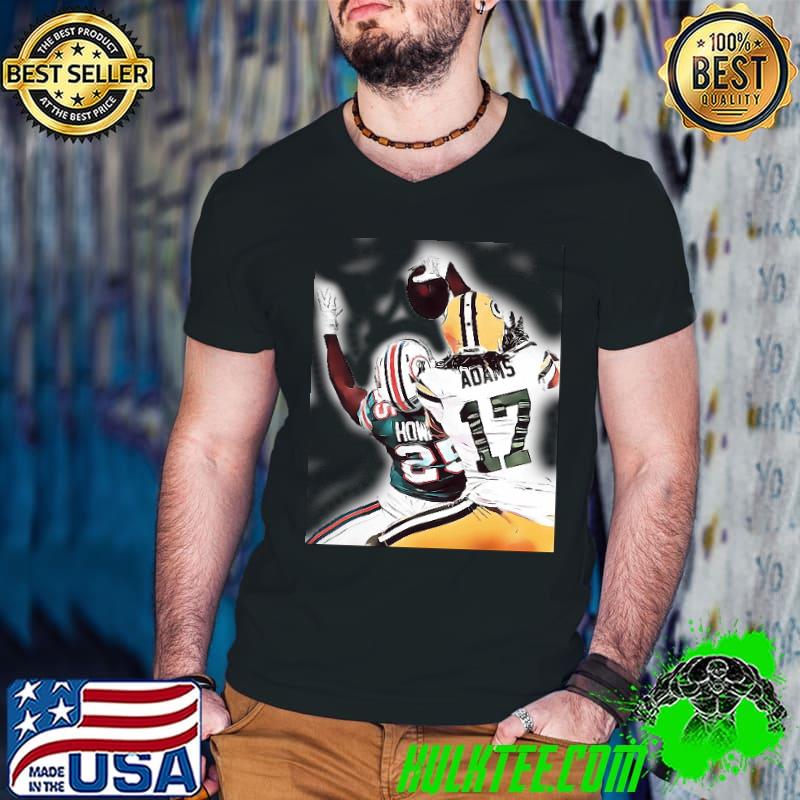 Xavien Howard Miami Dolphins Watercolor Strokes Pixel Art Shirt