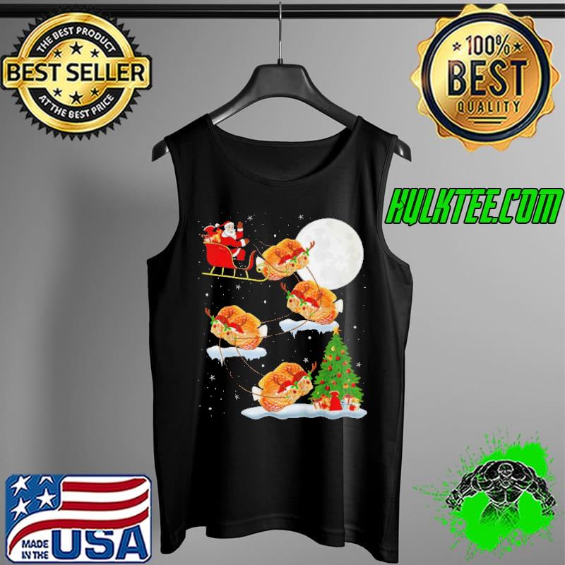 XMAS LIGHTING TREE SANTA RIDING DISCUS FISH CHRISTMAS SHIRT Tank Top XMAS LIGHTING TREE SANTA RIDING DISCUS FISH CHRISTMAS SHIRT Tank Top