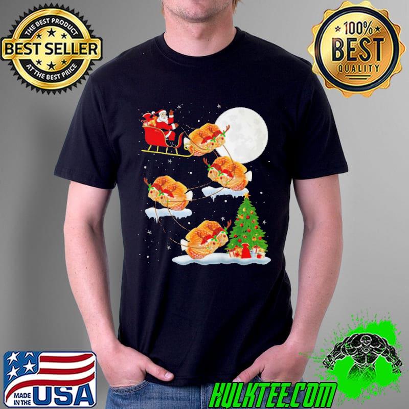 XMAS LIGHTING TREE SANTA RIDING DISCUS FISH CHRISTMAS SHIRT Unisex XMAS LIGHTING TREE SANTA RIDING DISCUS FISH CHRISTMAS SHIRT Unisex