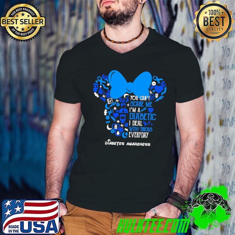 You cant scare me im a diabetic i deal with tricks everyday diabetes awareness minnie mouse s Guys V Neck You cant scare me im a diabetic i deal with tricks everyday diabetes awareness minnie mouse s Guys V Neck