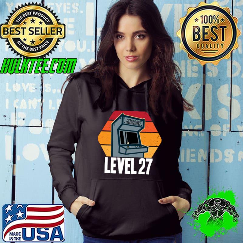 27th Birthday 27 Years Old Video Game Level 27 Retro Gamer T-shirt