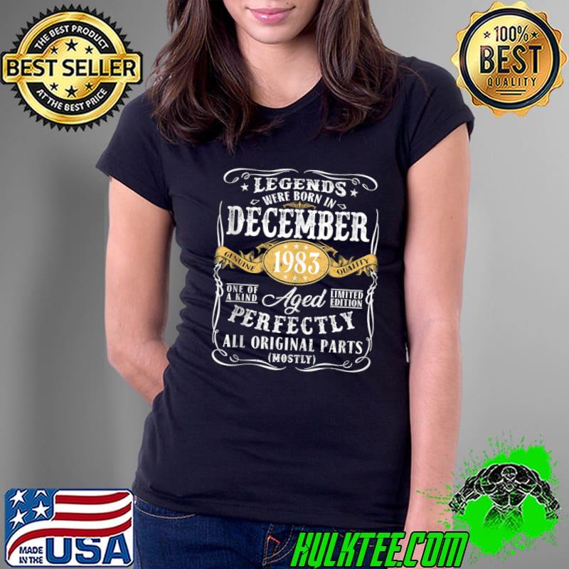 38th Birthday Decoration Legends Were Born In December 1983 T-s Ladies Tee 38th Birthday Decoration Legends Were Born In December 1983 T-s Ladies Tee