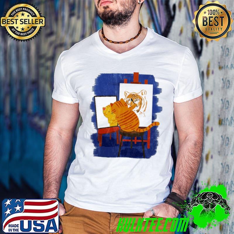 Artistic Cat Painting Lion Shirt