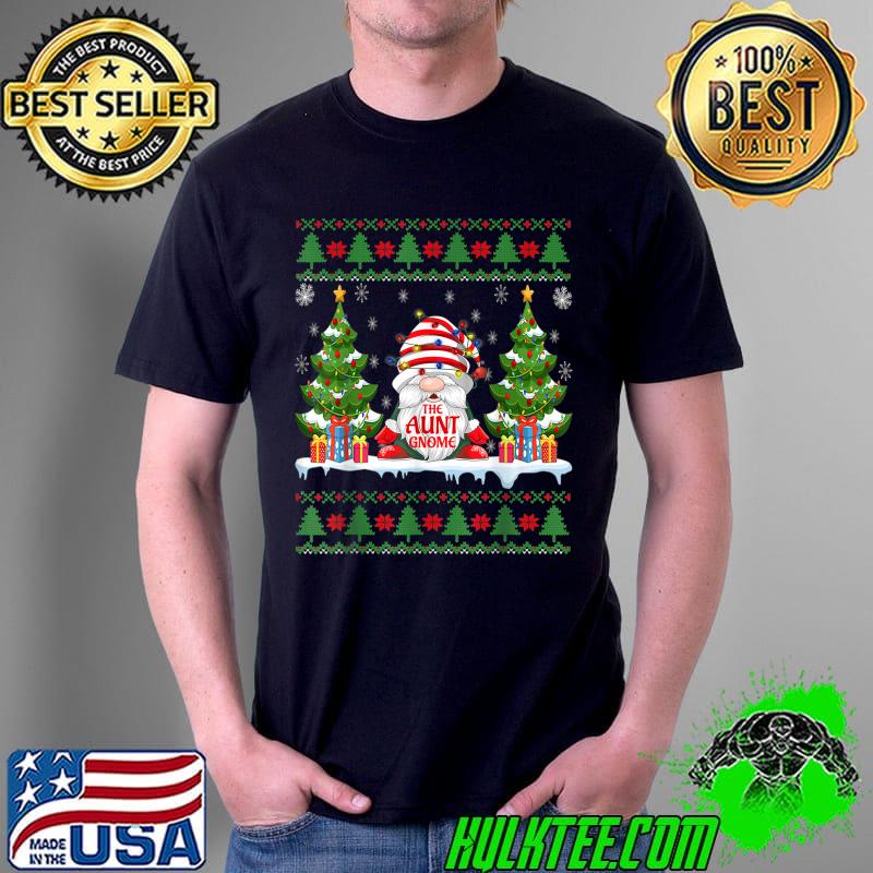 Aunt Gnome Buffalo Plaid Christmas Light Ugly Style T-Shirt Unisex Aunt Gnome Buffalo Plaid Christmas Light Ugly Style T-Shirt Unisex