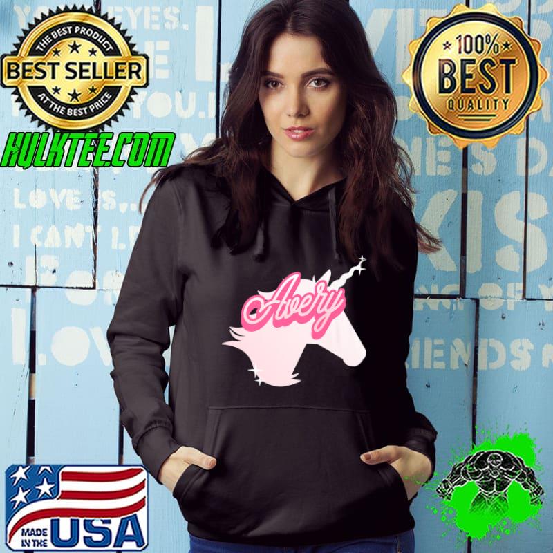 Avery Name Gift Personalized Unicorn Theme Party Premium T-Shirt