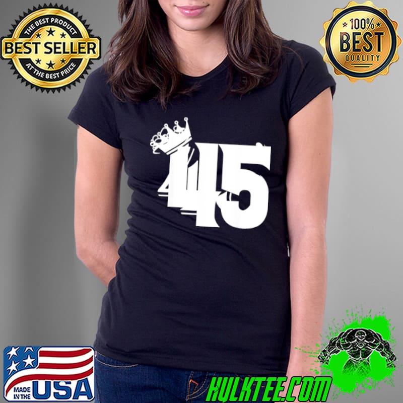 Awesome 45th Birthday Vintage Number 45 With Crown Shirt Ladies Tee Awesome 45th Birthday Vintage Number 45 With Crown Shirt Ladies Tee