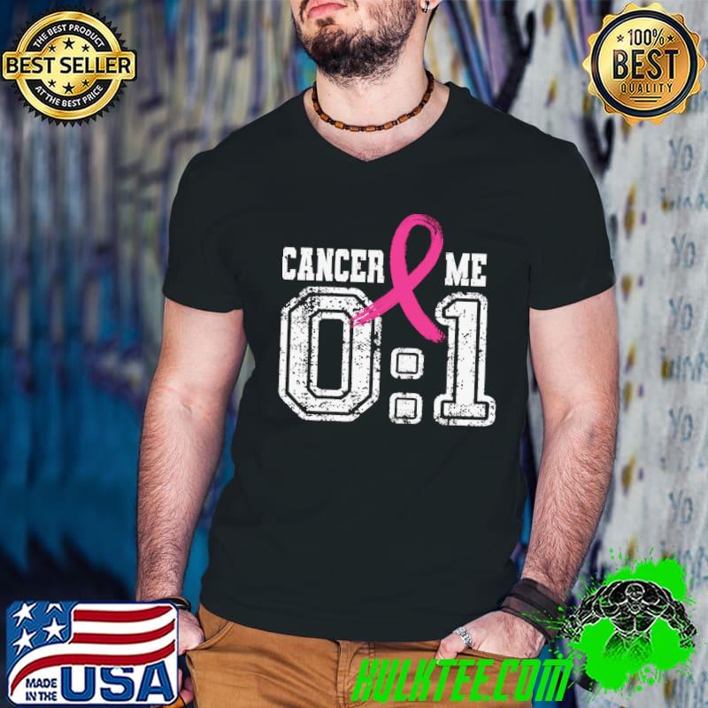 Awesome breast Cancer Free Remission Costume Survivor Cancer 0 Me 1 T-shirt