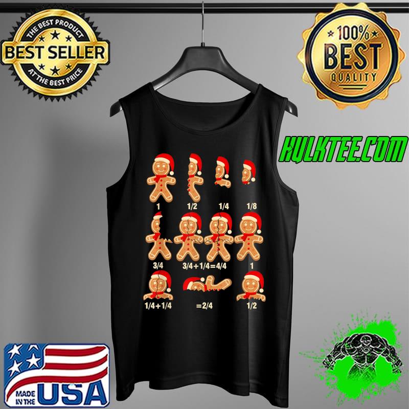 Awesome Christmas Math Teacher Equation Gingerbread With Santa Hat T-Shirt Tank Top Awesome Christmas Math Teacher Equation Gingerbread With Santa Hat T-Shirt Tank Top