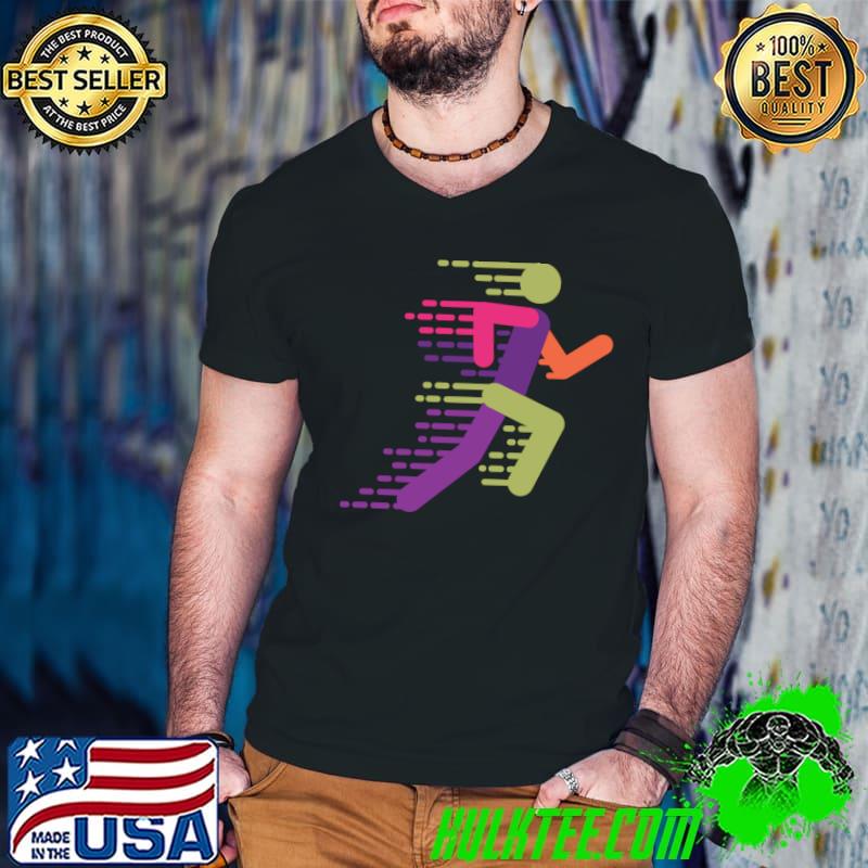 Awesome colorful Running Graphic T-Shirt