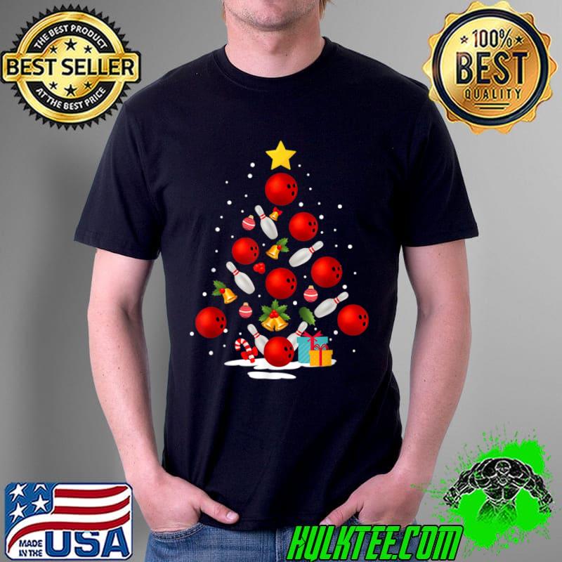 Awesome Funny Bowling Christmas Tree Lights Xmas Gifts For Men Women T Shirt Unisex Awesome Funny Bowling Christmas Tree Lights Xmas Gifts For Men Women T Shirt Unisex
