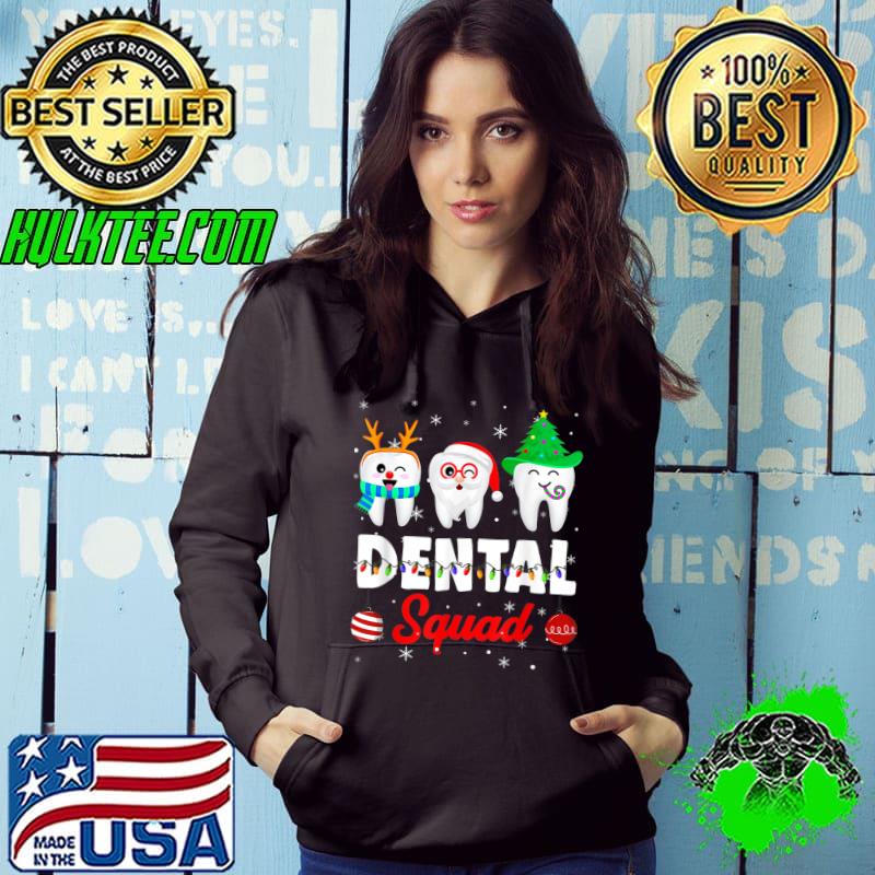Awesome Funny Teeth Santa Reindeer Christmas Dental Squad T-Shirt