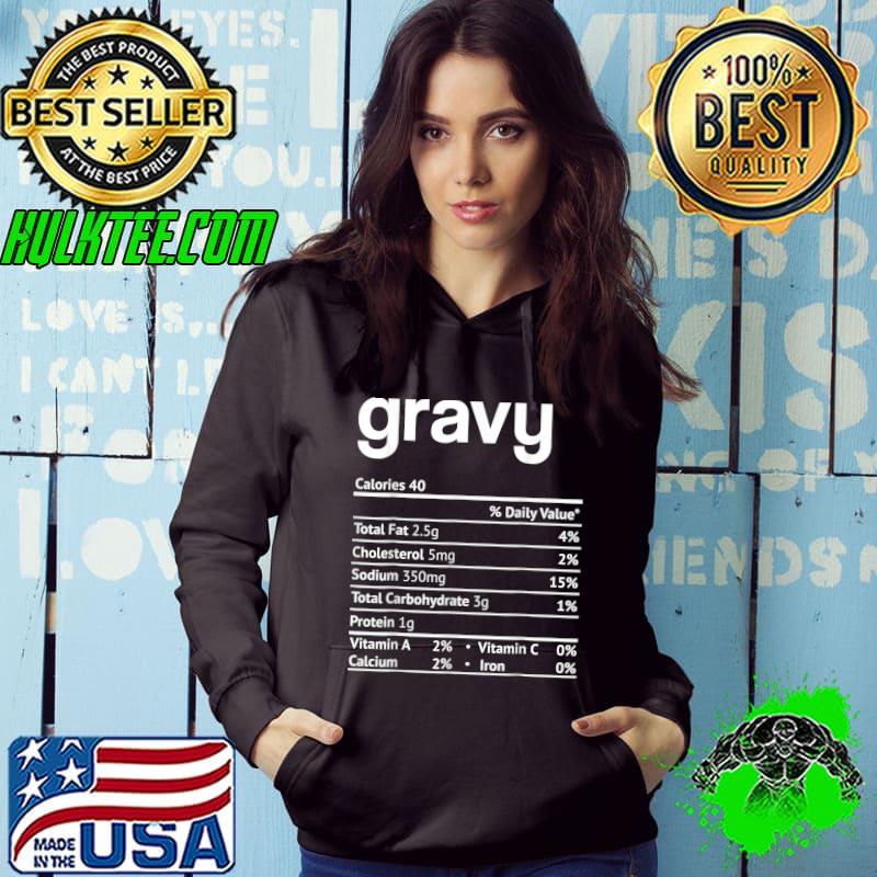 Awesome gravy Nutrition Facts Funny Thanksgiving Christmas T-shirt