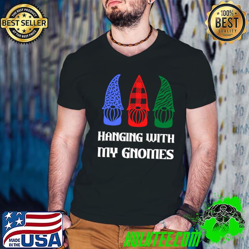 Awesome hanging With My Gnomies Garden Gnome Graphic Design T-Shirt