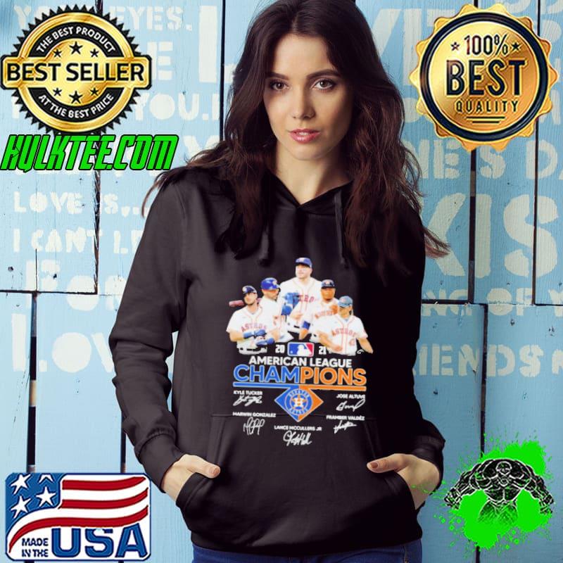 Awesome houston Astros 2021 American League Champions Signatures Shirt Hoodie Awesome houston Astros 2021 American League Champions Signatures Shirt Hoodie