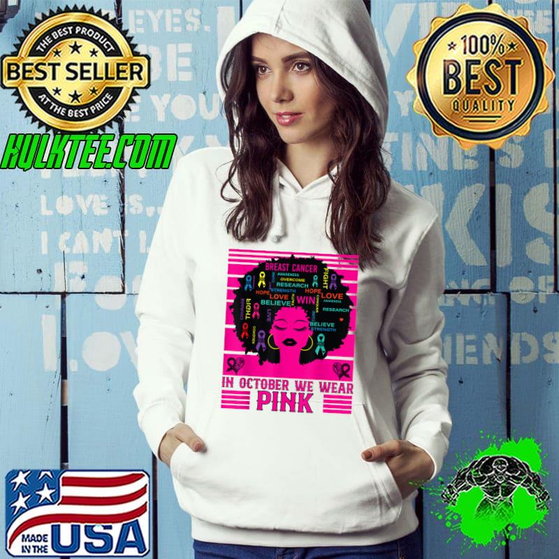 Awesome in October We Wear Pink Ribbon Breast Cancer Awareness T-Shirt Hoodie Awesome in October We Wear Pink Ribbon Breast Cancer Awareness T-Shirt Hoodie