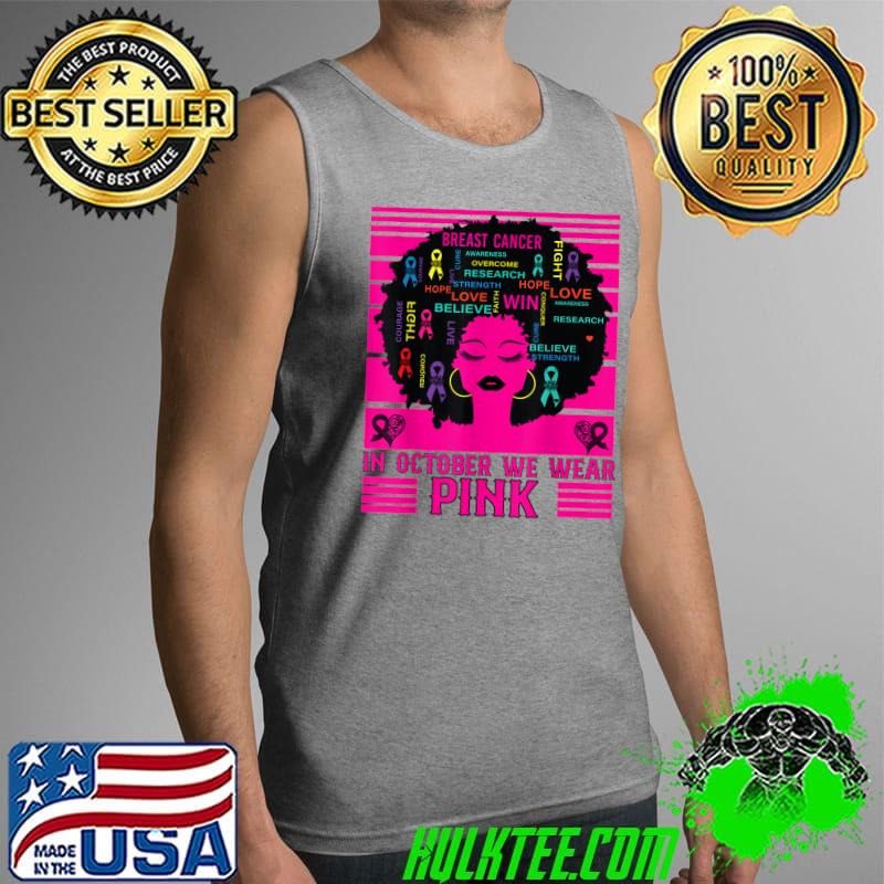 Awesome in October We Wear Pink Ribbon Breast Cancer Awareness T-Shirt Tank Top Awesome in October We Wear Pink Ribbon Breast Cancer Awareness T-Shirt Tank Top