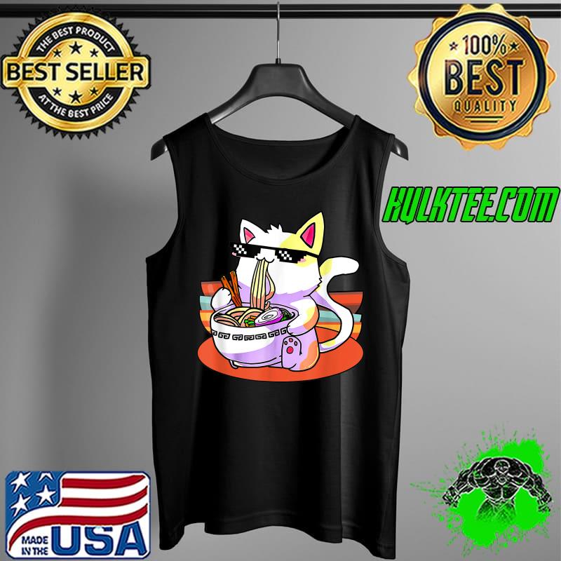 Awesome Kawaii Cat Sunglasses Japanese Anime Gift Girls Teenager Boy T-Shirt Tank Top Awesome Kawaii Cat Sunglasses Japanese Anime Gift Girls Teenager Boy T-Shirt Tank Top
