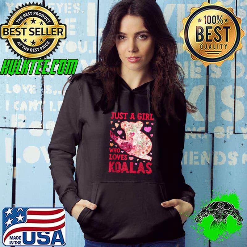 Awesome koala Just A Girl Who Loves Koalas Flower Women Cute Floral T-shirt