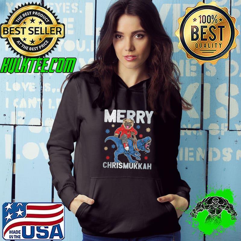 Awesome merry Chrismukkah Hanukkah Menorah Nine Candles Funny Premium T-Shirt